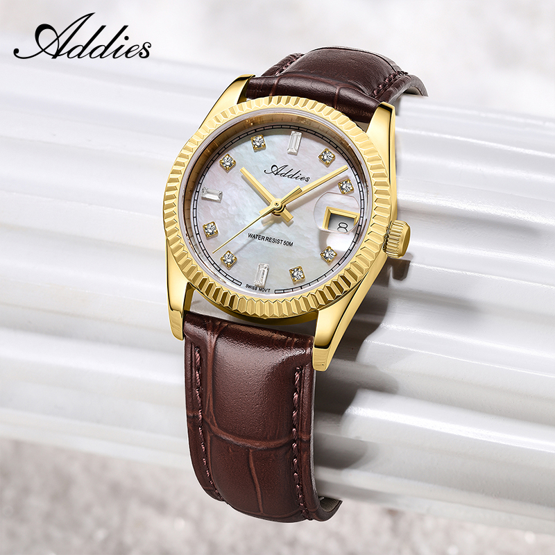 Luxury Watch Hand - Addies 585 Quarz-Damenuhr, 28 mm, hochwertiges