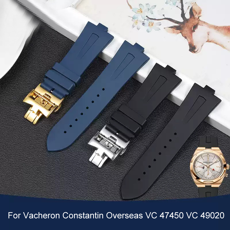 Luxury Watch Constantine - 25MM-8MM Silikon-Gummi-Uhrenarmband für Vacheron Constantin Overseas