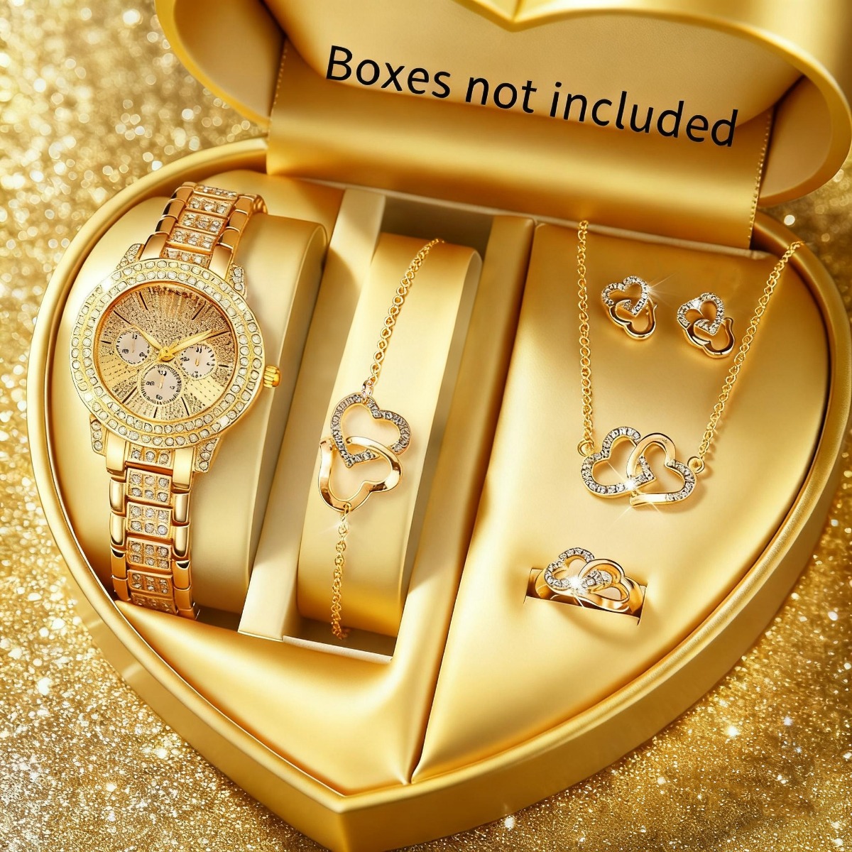 Luxury Watch Travel Case - 6PCS Luxus Strass Frauen Uhr Schmuck