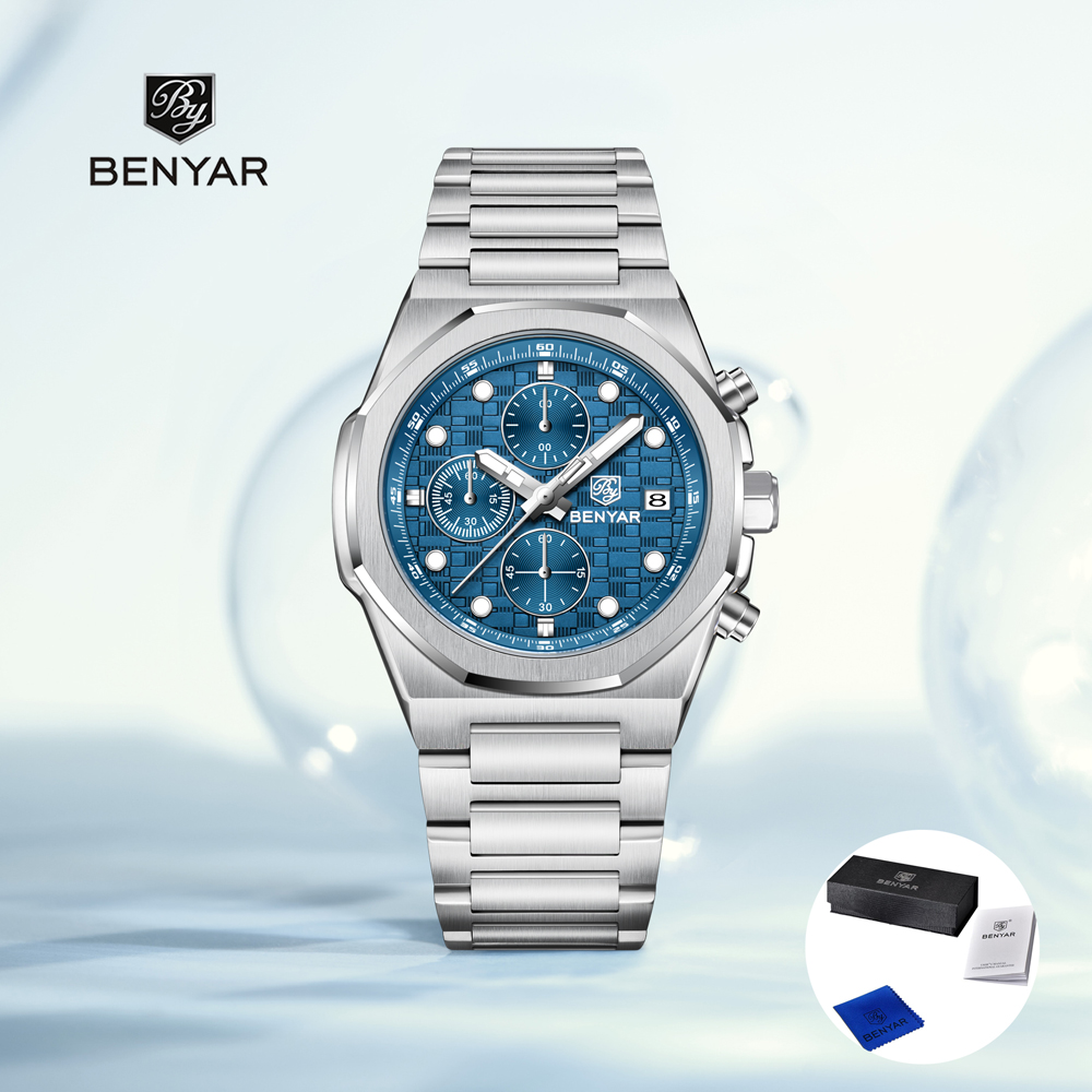 Luxury Watch Hand - 2025, neue BENYAR Herrenuhren, Top-Luxus-Quarz-Armbanduhren, Chronographenuhr