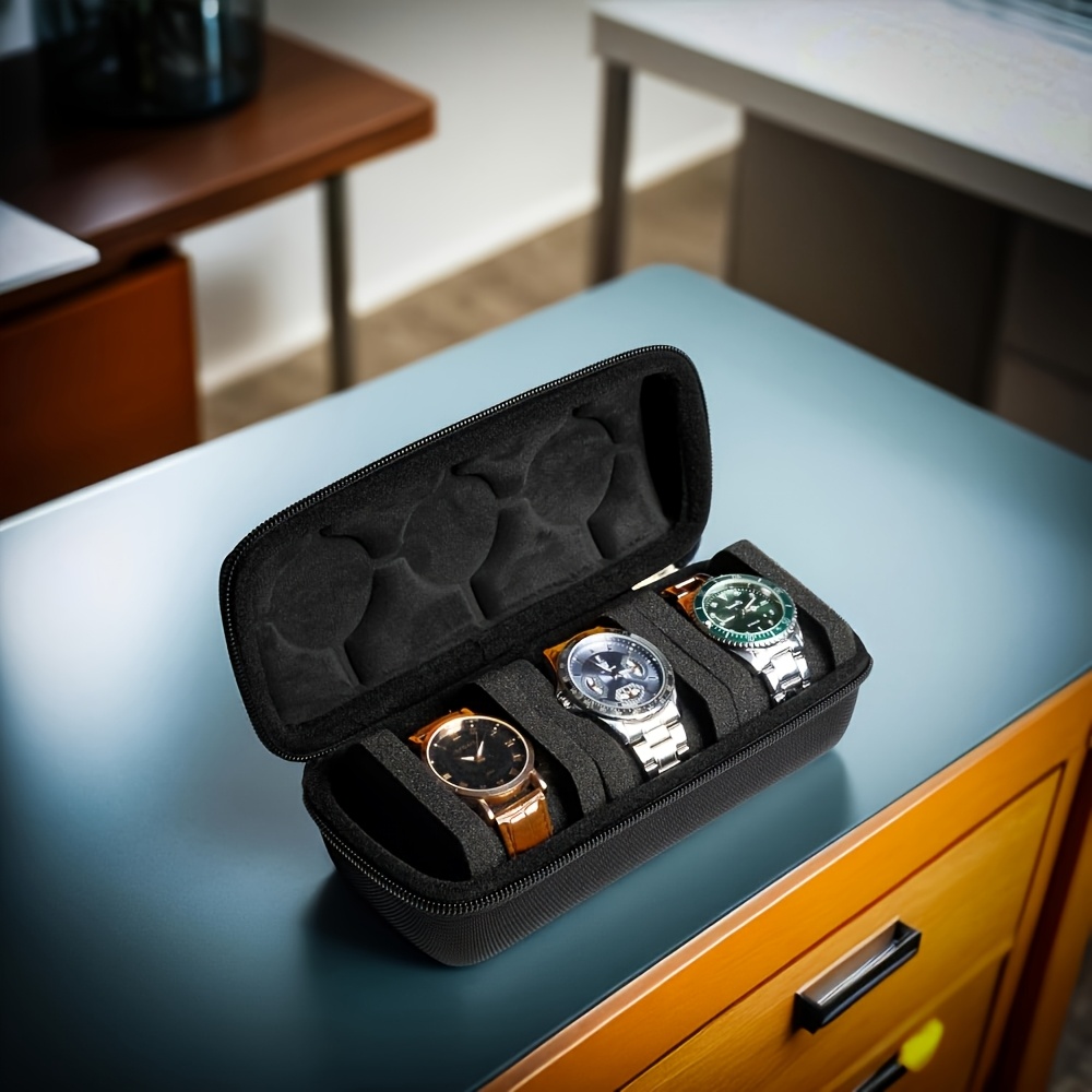 Luxury Watch Travel Case - 1/2 PC Luxuriöses 3-Fach Uhren-Reiseetui, Uhren-Aufbewahrungsbox,