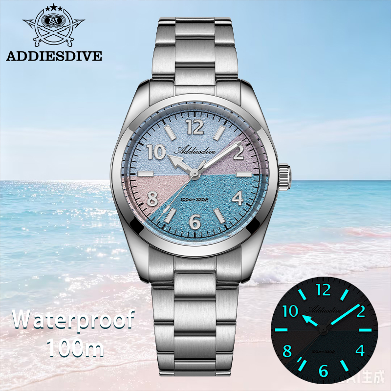Luxury Watch Travel Case - ADDIESDIVE Saphirglas-Damenuhr, neue Luxusuhr, 36 mm,