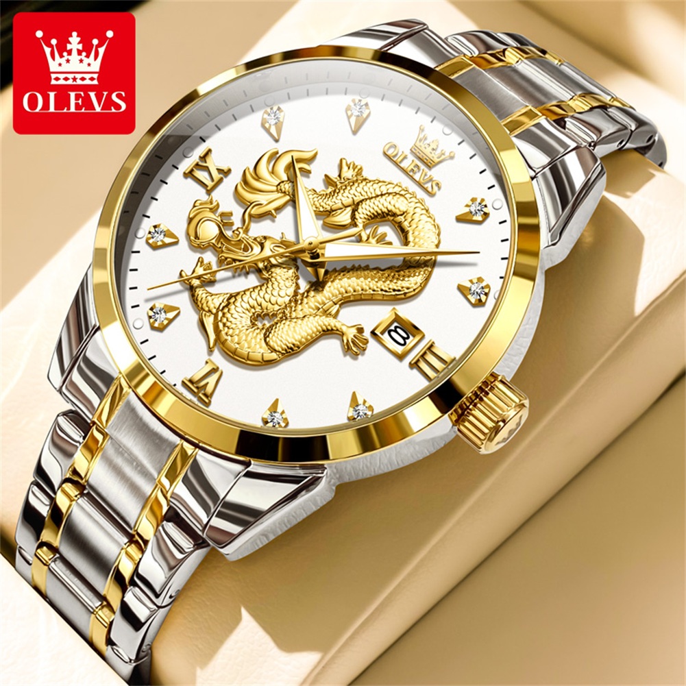 Luxury Watch In China - OLEVS Mode China Loong Dragon Zifferblatt