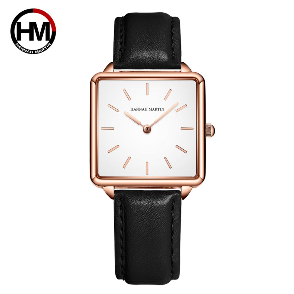 Luxury Watch Brand For Women - Echte Lederband Japan Quarz Bewegung HM-108