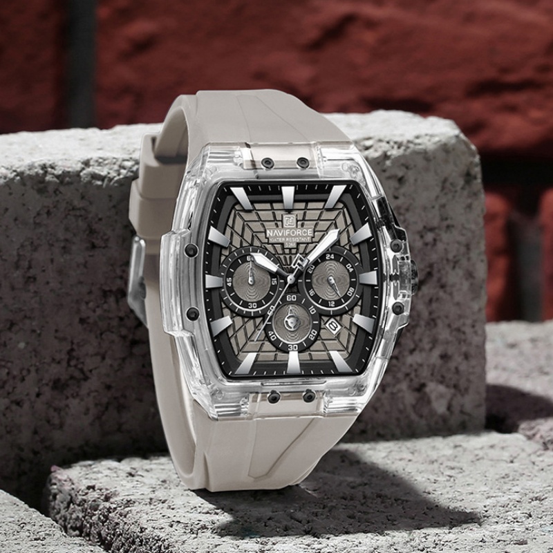 Minute Repeater Watch - NF6113 NAVIFORCE Herren Multifunktionale Chronograph-Uhr Leuchtende
