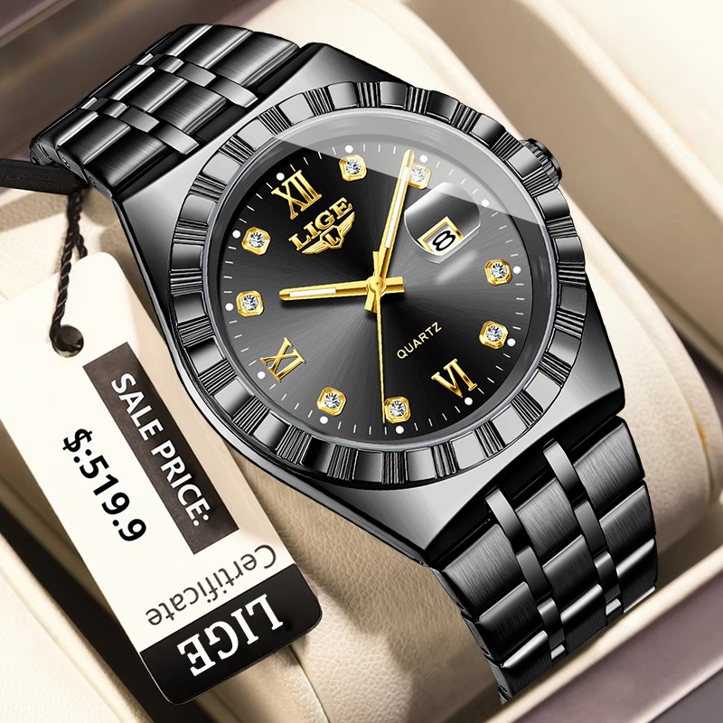 Luxury Watch Hand - LIGE Original Quarz Herren-Armbanduhr Mode Luxus