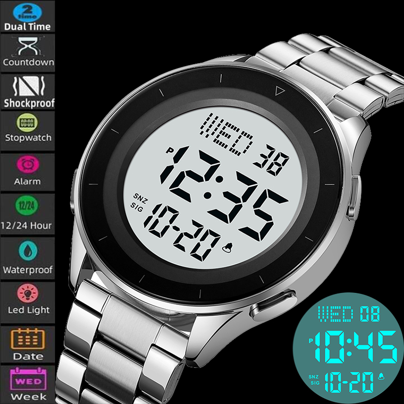 Minute Repeater Watch - Skmei Dual Time Zone führte digitale