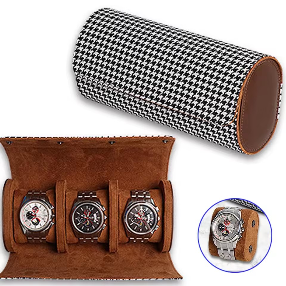 Luxury Watch Travel Case - Uhrenrolle Reiseetui – Uhrenaufbewahrung und Organizer