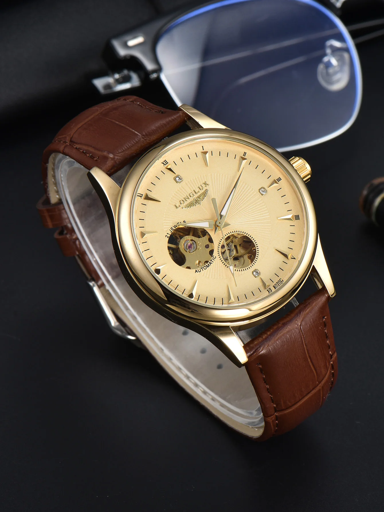Minute Repeater Watch - LONGLUX Automatikuhr Eleganter Stil Großhandel Mechanische