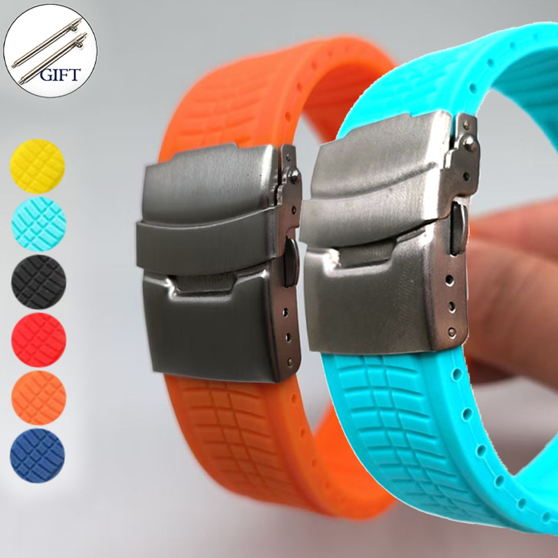 Luxury Watch Omega - Silikon-Uhrenarmband, universelles Schnellverschluss-Armband mit verlängerter Verstellung,