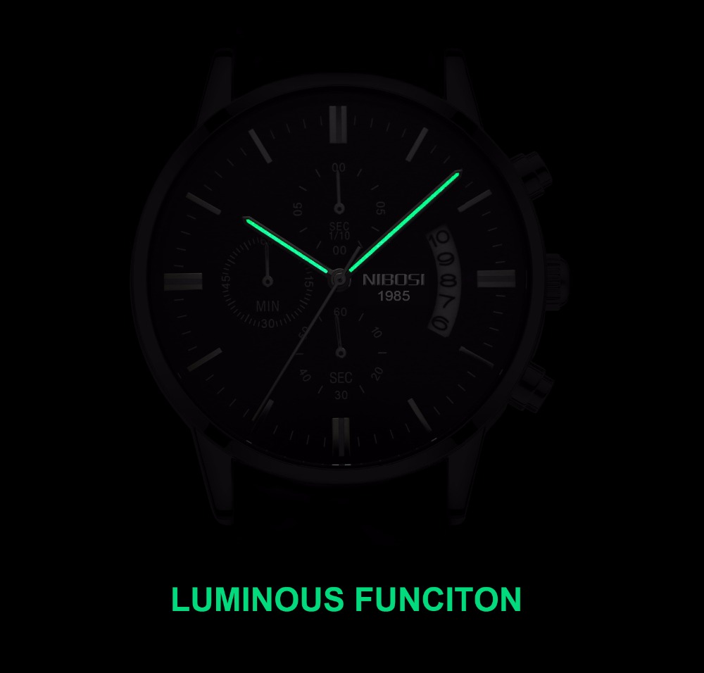 NIBOSI Edelstahl Schwarz Quarz – Luxury Watch Name Bewertung und Preis