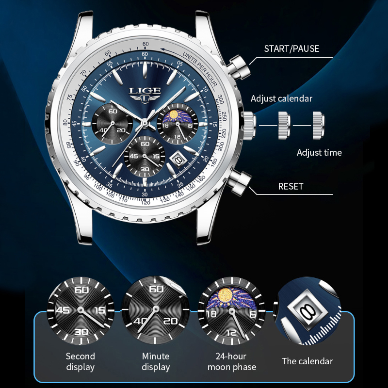Lige Marke Luxus Quarz Mann Uh – Luxury Watch Name Bewertung und Preis