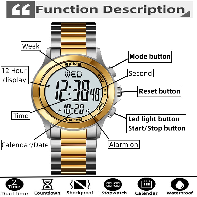 Skmei Herren-Armbanduhr mit LE – Minute Repeater Watch Bewertung und Preis