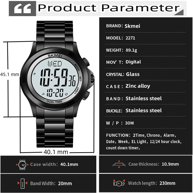 Skmei Herren-Armbanduhr mit LE – Minute Repeater Watch Bewertung und Preis