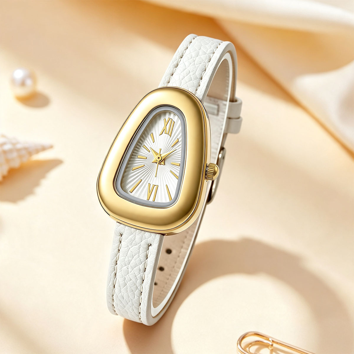 Unregelmäßige ovale Quarzuhren – Watch Triangle Luxury Bewertung und Preis