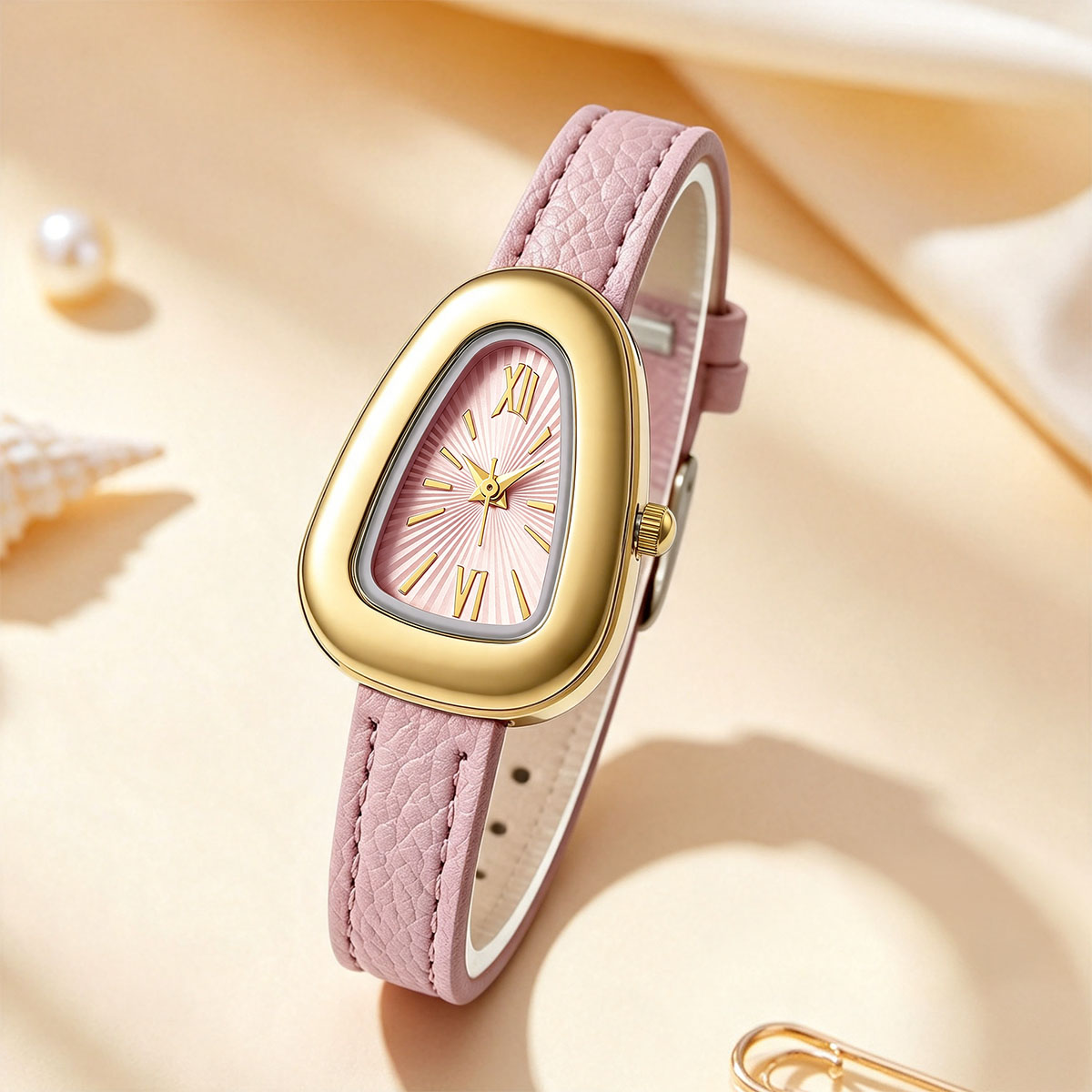Unregelmäßige ovale Quarzuhren – Watch Triangle Luxury Bewertung und Preis