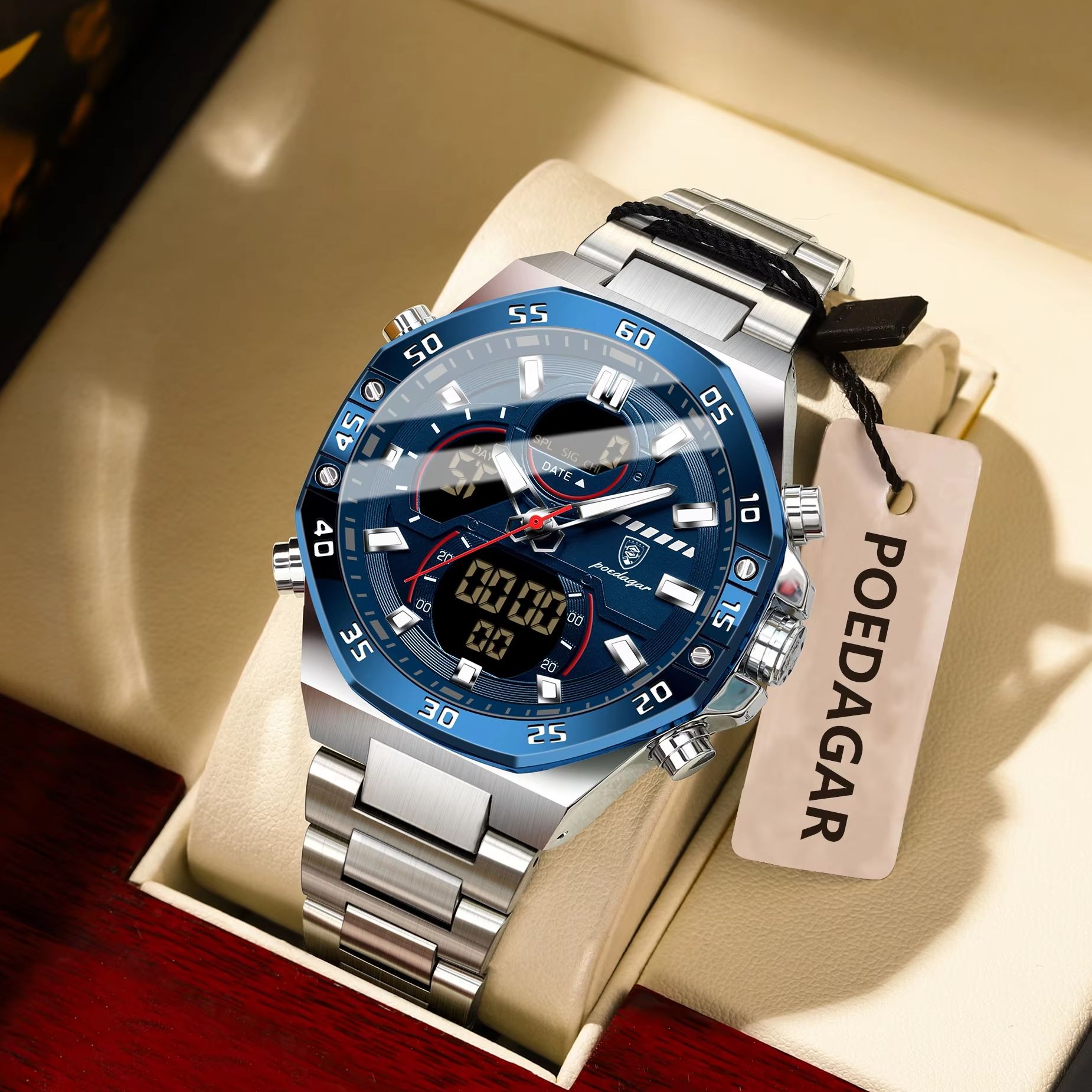 POEDAGAR Top Männer Uhr LED Le – Minute Repeater Watch Bewertung und Preis