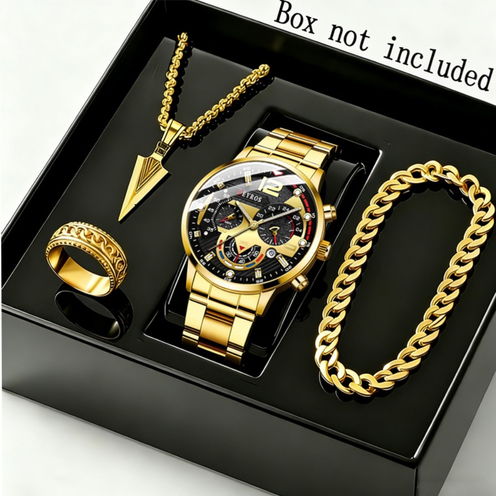 4-teiliges Set: Herrenuhr und  – Watch Triangle Luxury Bewertung und Preis