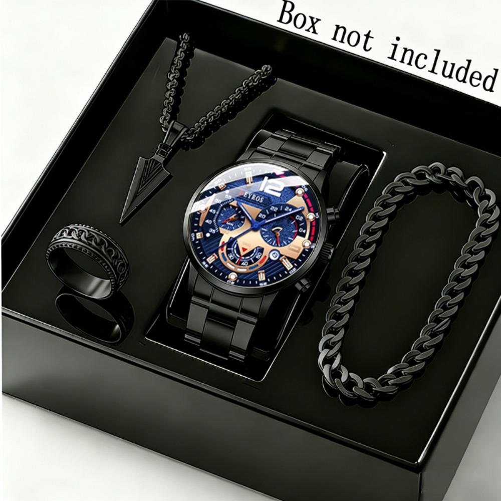 4-teiliges Set: Herrenuhr und  – Watch Triangle Luxury Bewertung und Preis