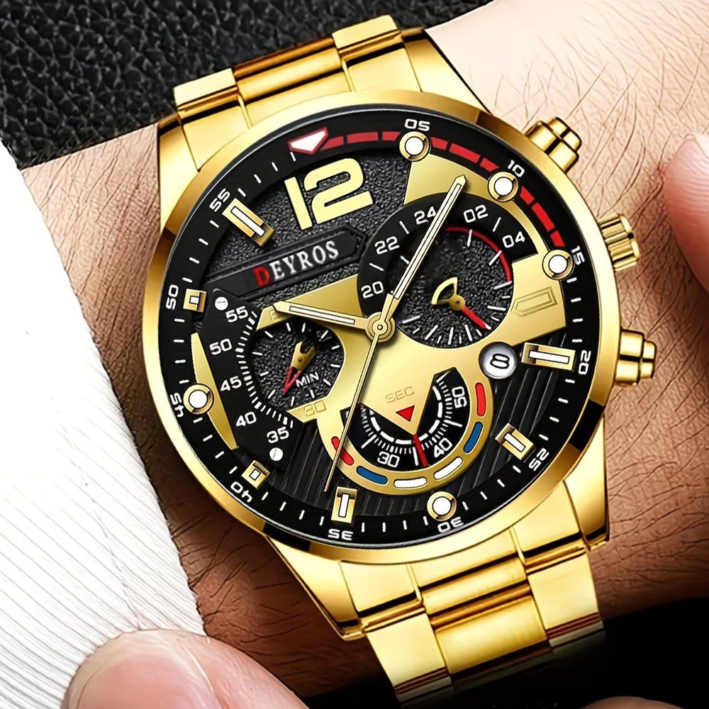 4-teiliges Set: Herrenuhr und  – Watch Triangle Luxury Bewertung und Preis