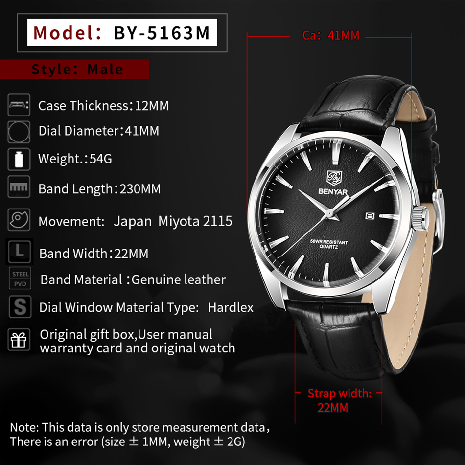 Benyar 5163 Top-Marke Luxus Mi – Luxury Watch Name Bewertung und Preis