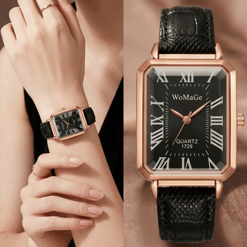 Modische rechteckige Quarzuhre – Luxury Watch Brand For Women Bewertung und Preis