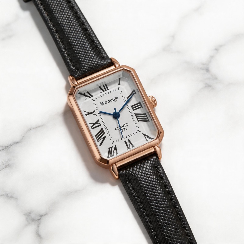 Modische rechteckige Quarzuhre – Luxury Watch Brand For Women Bewertung und Preis