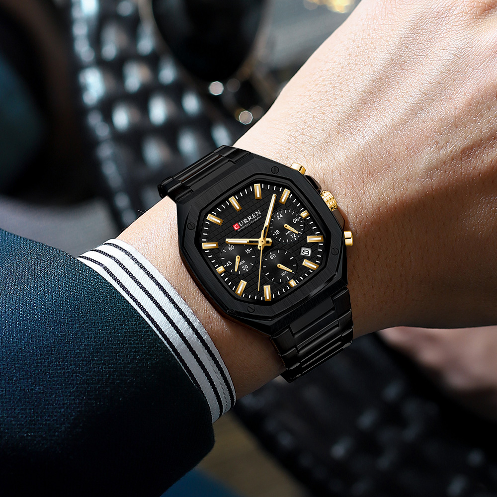 CURREN Luxuriöse quadratische  – Luxury Watch Hand Bewertung und Preis
