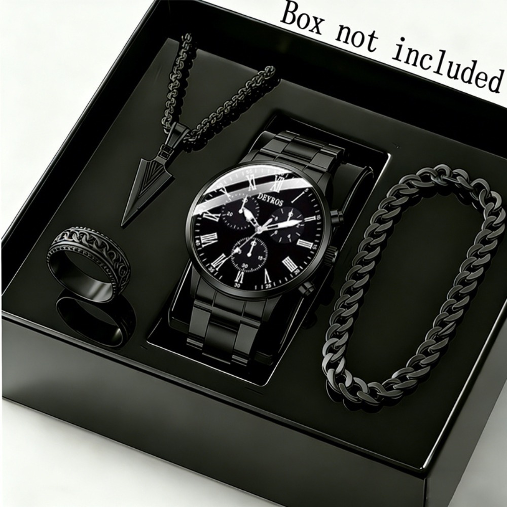4-teiliges Set: Herrenuhr und  – Watch Triangle Luxury Bewertung und Preis