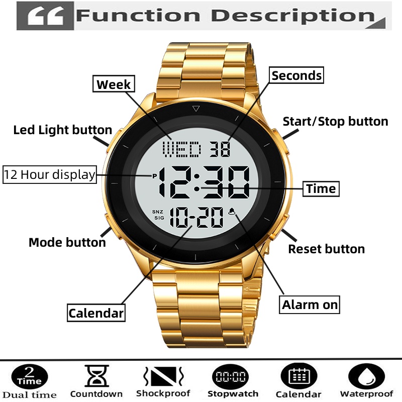 Skmei Dual Time Zone führte di – Minute Repeater Watch Bewertung und Preis